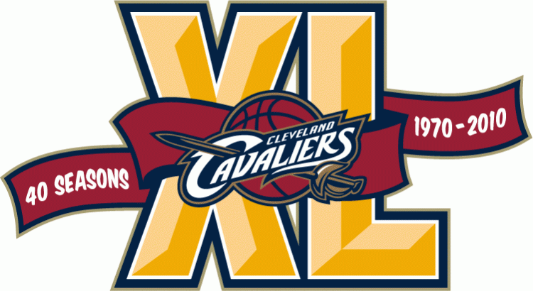 Cleveland Cavaliers 2009 10 Anniversary Logo iron on paper